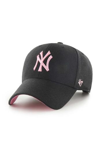Kšiltovka 47brand Mlb New York Yankees černá barva, s aplikací
