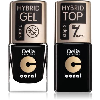 Delia Cosmetics Coral Nail Enamel Hybrid Gel sada odstín 26 pro ženy pro ženy odstín 26