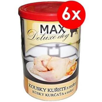 MAX deluxe kousky kuřete s mrkví 400 g, 6 ks (8594025082742)