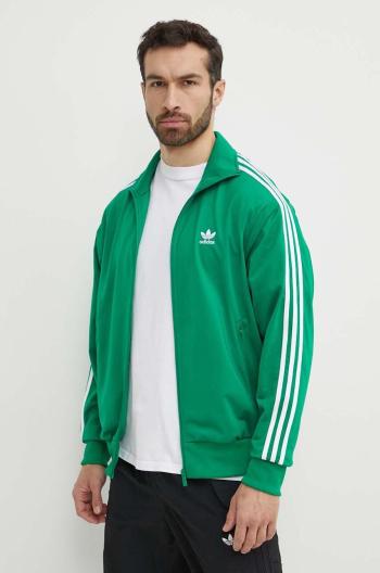 Mikina adidas Originals Adicolor Classics Firebird pánská, zelená barva, s aplikací, IU0762