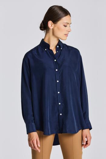 KOŠILE GANT RELAXED SILK SHIRT modrá 42