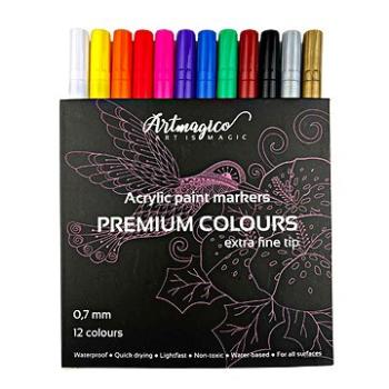 Artmagico Akrylový popisovač s extra jemným hrotem (0,7 mm) 12 ks (46)