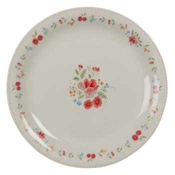 Porcelánový dezertní talíř s květy Little Rose Collection - Ø 20*2 cm LRCDP