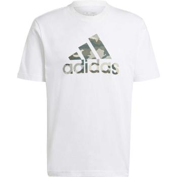 adidas CAMO BADGE OF SPORT TEE Pánské tričko, bílá, velikost