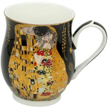 Home Elements Porcelánový hrnek 350 ml, Klimt Polibek černý (KLIMT0150)