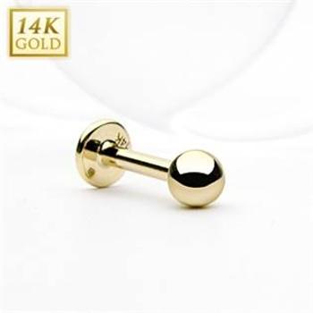 Šperky4U Zlatý piercing do brady - labreta, Au 585/1000 - ZL01101-12083-YG