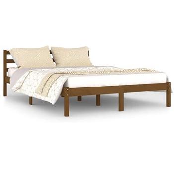 Rám postele masivní borovice 140 × 200 cm medově hnědý, 810433 (810433)