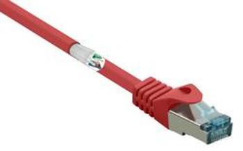 Síťový kabel RJ45 Basetech BT-2270453, CAT 6A, S/FTP, 15.00 m, červená