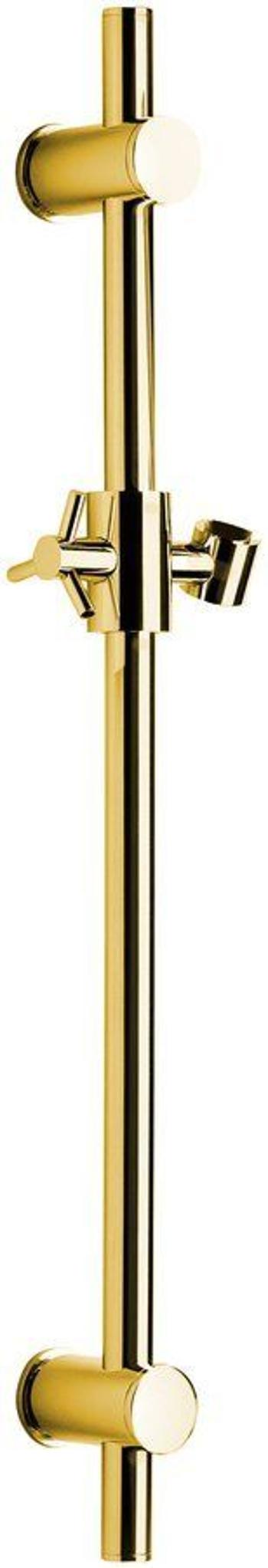 SAPHO Sprchová tyč, posuvný držák, kulatá, 700mm, zlato SC017