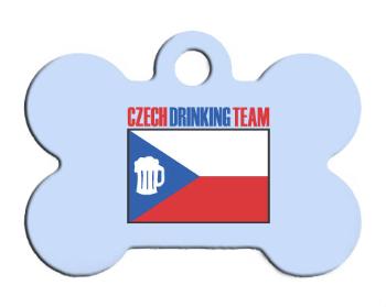 Psí známka kostička Czech drinking team