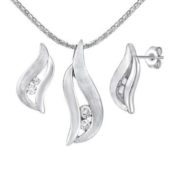 Silvego stříbrný set šperků Cora náušnice a přívěsek QRLTS008