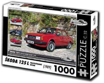 RETRO-AUTA Puzzle č. 32 Škoda 125 L pravostranné řízení (1989) 1000 dílků