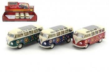 Autobus Kinsmart Volkswagen Classical kov 18cm asst 3 barvy 6ks v Autobus kovový Kinsmart Volkswagen Classical červený 1:24