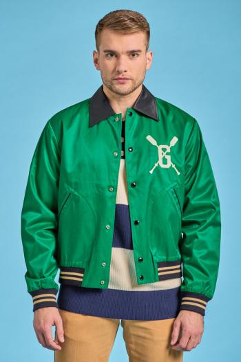 BUNDA GANT D1. GANT HERITAGE VARSITY JACKET zelená L