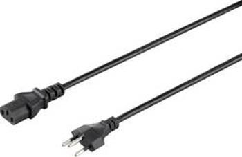 Síťový kabel s IEC zásuvkou Basetech BT-1886931, 5.00 m, černá