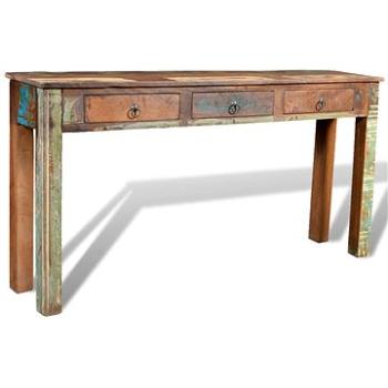 Konzolový stolek se 3 zásuvkami recyklované dřevo (241137)