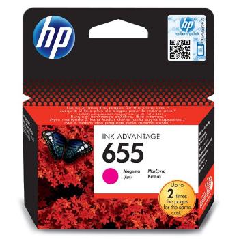 HP CZ111AE - originální cartridge HP 655, purpurová, 12ml