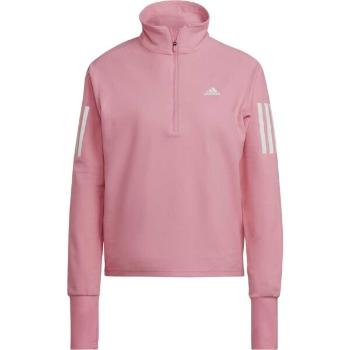 adidas OTR 1/2 ZIP Dámské běžecké tričko, růžová, velikost XL