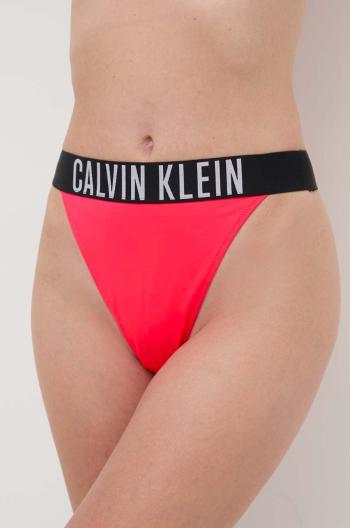 Koupací kalhotky Calvin Klein růžová barva, KW0KW02665