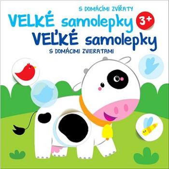 Velké samolepky s domácími zvířaty Kravička: Veľké samolepky s domácimi zvieratami Kravička (9789464543445)