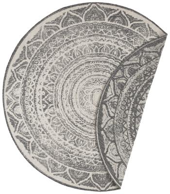 NORTHRUGS - Hanse Home koberce Kusový koberec Twin Supreme 104164 Grey/Cream kruh - 140x140 (průměr) kruh cm Šedá
