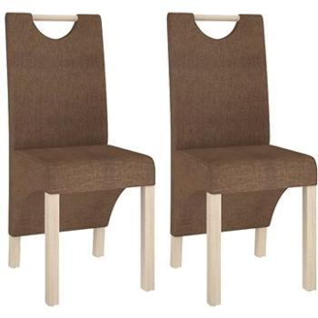Jídelní židle 2 ks hnědé textil, 336962 (336962)