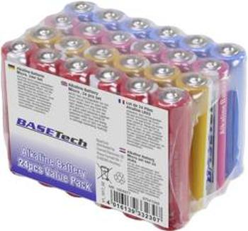 Mikrotužková baterie AAA alkalicko-manganová Basetech 1170 mAh, 1.5 V, 24 ks