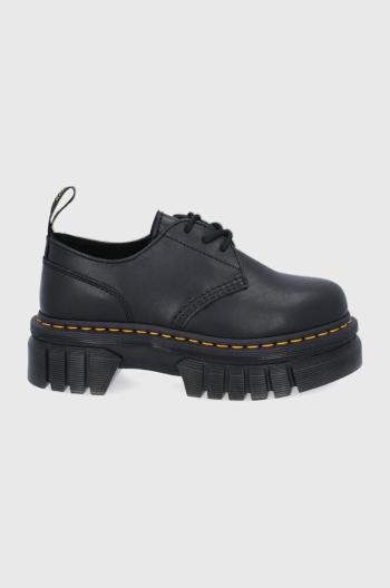 Polobotky Dr. Martens Audrick 3-Eye dámské, černá barva, na plochém podpatku, DM27147001