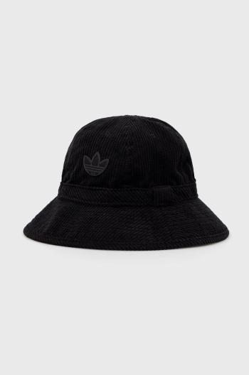 Manšestrový klobouok adidas Originals černá barva