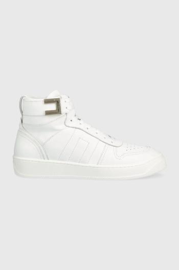 Kožené sneakers boty Elisabetta Franchi bílá barva