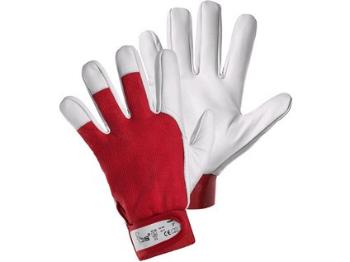 Kombinované rukavice TECHNIK, červeno-bílé, vel. 09