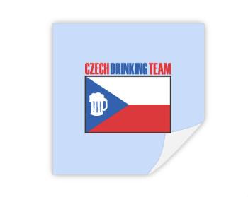 Samolepky hranatý čtverec Czech drinking team