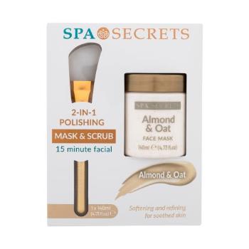 Xpel Spa Secrets Almond & Oat 2-in-1 Polishing Face Mask dárková kazeta pleťová maska Spa Secrets Almond & Oat 140 ml + aplikátor na rozjasnění pleti