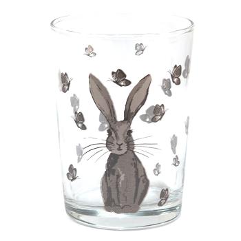 Sklenička na vodu se zajíčkem Rustic Easter Bunny - Ø 8*12 cm / 450ml 6GL4088