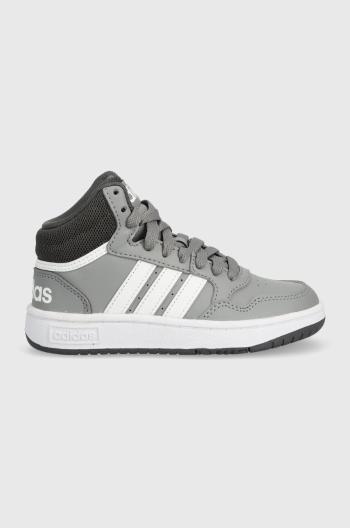 Dětské sneakers boty adidas Originals HOOPS MID 3.0 K šedá barva