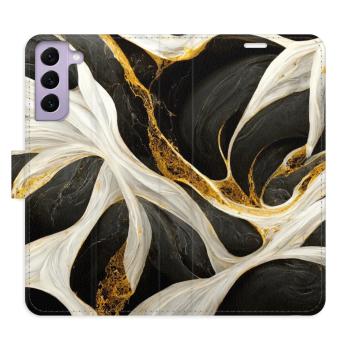 Flipové pouzdro iSaprio - BlackGold Marble - Samsung Galaxy S22 5G