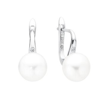 GAURA Perlové náušnice – bílé přírodní perly - GA1068
