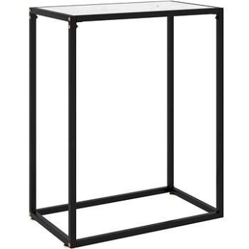 Konzolový stolek bílý 60 × 35 × 75 cm tvrzené sklo (322805)