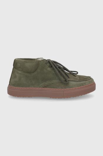 Semišové boty Inuikii zelená barva