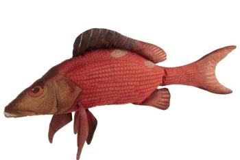 Červený polštář Fish Paul - 93*34*17cm 94376