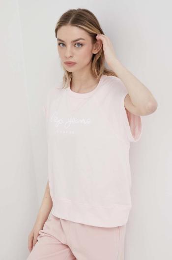 Bavlněné tričko Pepe Jeans Gala růžová barva