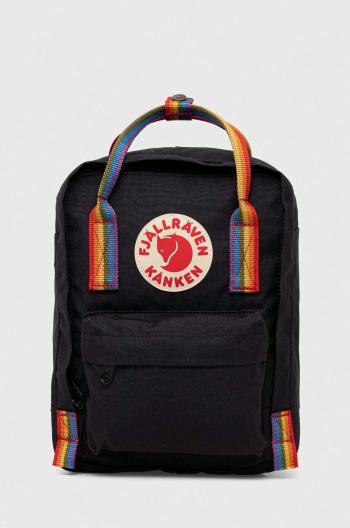 Dětský batoh Fjallraven Kanken Rainbow Mini černá barva, malý, vzorovaný