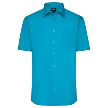 James & Nicholson Pánská košile s krátkým rukávem JN680 - Tyrkysová | M