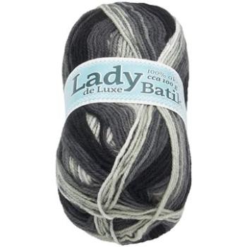 Lady de Luxe BATIK 100g - 604 bílá, šedá (6789)