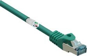 Síťový kabel RJ45 Basetech BT-2270689, CAT 6A, S/FTP, 15.00 m, zelená