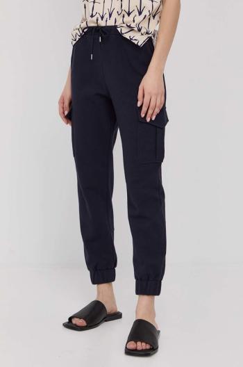 Bavlněné kalhoty MAX&Co. dámské, tmavomodrá barva, jogger, high waist