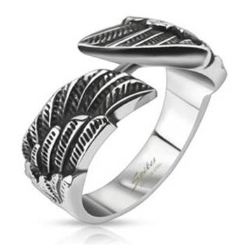 Šperky4U Ocelový prsten křídla - velikost 56 - OPR0138-56
