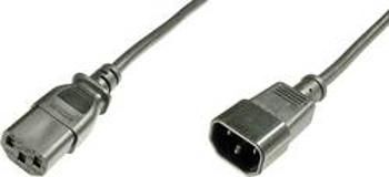 Napájecí kabel Digitus AK-440201-012-S, [1x IEC zástrčka C14 10 A - 1x IEC C13 zásuvka 10 A], 1.20 m, černá