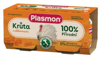 Plasmon Příkrm bezlepkový masový s obilím krůtí bez škrobu a soli 2 x 80 g