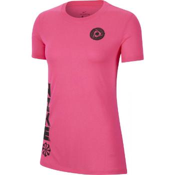 Nike DRY TEE LEG ICON CLASH W Dámské tréninkové tričko, růžová, velikost M